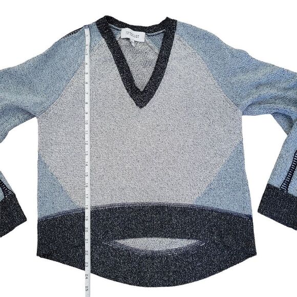 Derek Lam 10 Crosby colour block knit V-neck sweater blue small cotton - Picture 7 of 12
